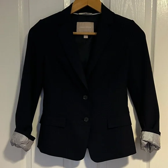 Banana Republic Navy Blazer Size 00P - Picture 4 of 5